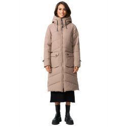 Winterjacke MARIKOO "Tomomii XVI" Gr. L, grau (taupe grau) Damen Jacken warmer Winter Stepp Mantel mit Kapuze