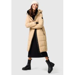 Steppjacke MARIKOO "Zuraraa XVI" Gr. L, beige (sand) Damen Jacken langer Winter Mantel gesteppt