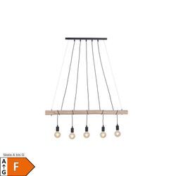 RGB LED Pendellampe, Holzbalken, L 120 cm, DAN