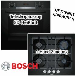 Herdset Bosch Backofen Schnellaufheizung mit Gaskochfeld - autark, 60cm