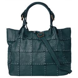 Shopper SAMANTHA LOOK, Damen, Gr. B/H/T: 36cm x 26cm x 19cm onesize, blau, Leder, unifarben, leicht glänzend, Taschen, echt Leder, Made in Italy