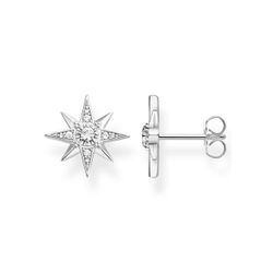 Paar Ohrstecker THOMAS SABO "Stern silber, H2081-051-14" Ohrringe Gr. Silber 925 (Sterlingsilber), bunt (silberfarben, weiß, kristallweiß) Damen mit Zirkonia (synth.)