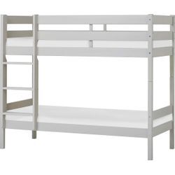 Etagenbett HOPPEKIDS "ECO Comfort Kinderbett 90x200 oder 70x160 aus Massivholz in 4 Farben", grau (grau, grau), B:81cm H:140cm L:166cm, Etagenbetten, TÜV, FSC und Nordisches Umweltzeichen – wahlweise mit Matratzen