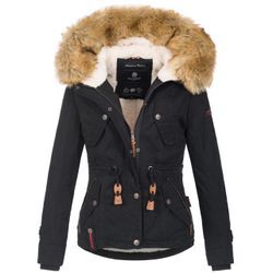 Winterjacke NAVAHOO "Pearl", Damen, Gr. L (40), schwarz, Obermaterial: 100% Polyester; Innenmaterial: 100% Polyester; Futter: 100% Polyester; Kunstfell: 90% Polyacryl, 10% Polyester, Jacken, mit warmem Teddyfell