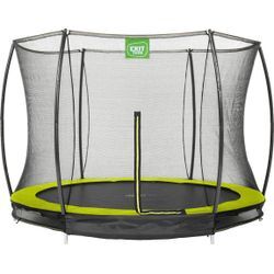 Gartentrampolin EXIT "Silhouette Ground", grün (schwarz), Trampoline, Kinder, Ø 244cm, mit Sicherheitsnetz