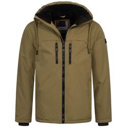 Winterjacke ALESSANDRO SALVARINI "ASMori" Gr. L, grün (olive), Herren, Obermaterial: 100% Polyester ; Innenmaterial: 100% Polyester, Jacken, mit warmem Teddyfell