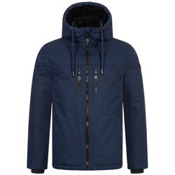 Winterjacke ALESSANDRO SALVARINI "ASMori" Gr. L, blau (navy), Herren, Obermaterial: 100% Polyester ; Innenmaterial: 100% Polyester, Jacken, mit warmem Teddyfell