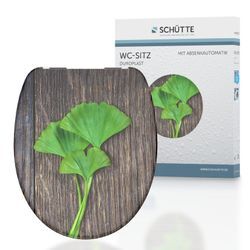 Schütte WC Sitz GINKO & WOOD, Duroplast Toilettendeckel mit Absenkautomatik Motiv