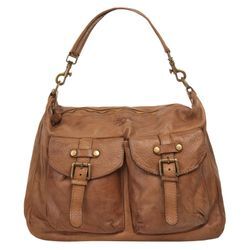 Umhängetasche SAMANTHA LOOK, Damen, Gr. B/H/T: 40cm x 32cm x 17cm onesize, braun (cognac), Leder, vintage, Taschen, echt Leder, Made in Italy