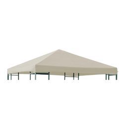 DEGAMO Ersatzdach für Metall- und Alupavillon 3x3 Meter ecru, wasserdicht PVC-beschichtet