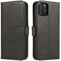 Premium Magnet Case Buch Tasche Schutzhülle aufklappbare Hülle Standfunktion Zubehör kompatibel mit samsung galaxy S24 Schwarz - Schwarz