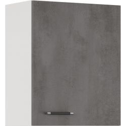 Hängeschrank IMPULS KÜCHEN ""Prag und Valencia", Breite/Höhe: 60/72,3 cm", grau (beton, optik schiefer dunkelgrau), B:60cm H:72,3cm T:34,2cm, Holzwerkstoff, Dekorfolie, Schränke, vormontiert, mit Soft-Close, mit Drehtür