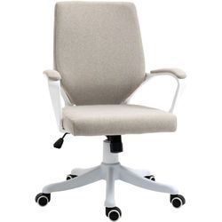 Bürostuhl Schreibtischstuhl Home-Office-Stuhl mit Wippenfunktion Rückenlehne höhenverstellbarer dick gepolstert ergonomisch 360°-Drehräder Polyester