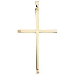 Kreuz-Anhänger JOBO "Anhänger Kreuz", gold (gelbgold 333), Schmuckanhänger, Damen, Gelbgold 333, 333 Gold