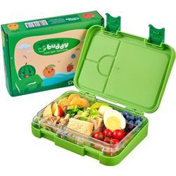 Ecosa - yummy buddy Kinder Brotdose mit 6 Fächern Kinderfreundliche Verriegelung mit Klick-Verschluss BPA-Frei Spülmaschinenfest Auslaufsicher Robust