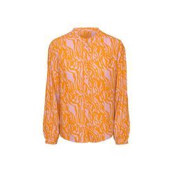 Bluse mit Print - Orange - Gr.: 44