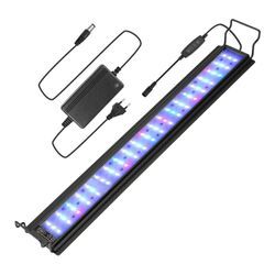 Swanew - 28W led Aquarium mit timer Aquariumleuchte Abdeckung rgb Licht,64-90cm