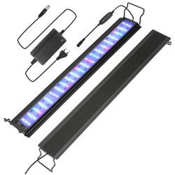 Tolletour - 28W led Aquarium mit timer Aquariumleuchte Abdeckung rgb Licht.64-90cm