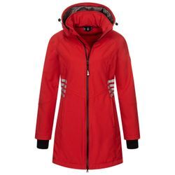 Softshelljacke ARCTIC SEVEN "ASGiuliana", Damen, Gr. 4XL, rot, Obermaterial: 96% Polyester, 4% Elasthan; Innenmaterial: 100% Polyester, Jacken, mit abnehmbarer Kapuze