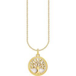 Kette mit Anhänger THOMAS SABO "Tree-of-Love-Anhänger, KE2220-007-21-L45V, KE2220-427-39-L45V" Gr. 45, gold (gelbgoldfarben), Halsketten, Damen, 45, Silber 925 (Sterlingsilber)