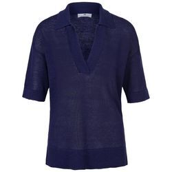 Polo-Pullover Peter Hahn blau