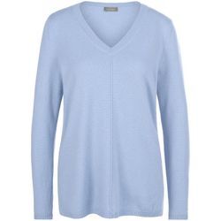 V-Pullover aus 100% Premium-Kaschmir include blau