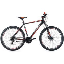 Mountainbike KS CYCLING "Morzine" Gr. 48, schwarz (schwarz, rot, schwarz), Fahrräder, 48cm, 27,5 Zoll (69,85cm), für Herren, Kettenschaltung