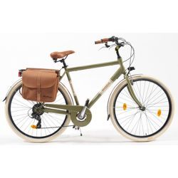 Cityrad "Citybike 615 Alu Man" Gr. 50, grün (schlamm, schlamm), VENICE - I LOVE ITALY, Fahrräder, 50cm, 28 Zoll (71,12cm), für Herren, Kettenschaltung