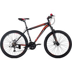 Mountainbike KS CYCLING "Catappa" Gr. 50, schwarz (schwarz, schwarz), Fahrräder, 50cm, 26 Zoll (66,04cm), für Damen und Herren, Kettenschaltung