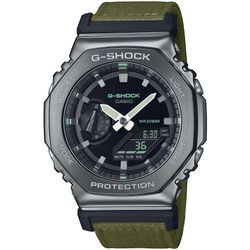 Chronograph CASIO G-SHOCK "GM-2100CB-3AER", grün, Armbanduhren, Herren, Quarzuhr, Armbanduhr, Herrenuhr, digital, Stoppfunktion, Timer