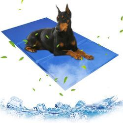 Waschbar Kühlmatte für Hunde und Katzen, wasserdichte Kühlmatte für Haustier mit Ungiftiges Gel, Faltbare, Kühl Hundedecke, Kaltgelpad,