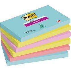 Post-it® Super Sticky Cosmic Haftnotizen extrastark farbsortiert, 6 Blöcke