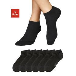 H.I.S Sneakersocken schwarz Gr. 35-38 für Damen. Mit Logoschriftzug. Elastisch. Nachhaltig.