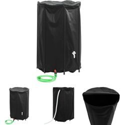 Wassertank mit Wasserhahn Faltbar 1000 l pvc - Bewässerungssysteme - Schwarz - The Living Store