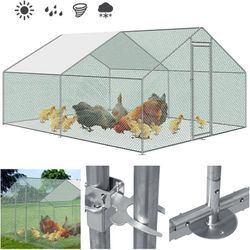 Tolletour - Hühnerstall Saustierkäfig 3x4x2m Geflügelstall Außengehege Freilaufgehege Verzinkter Stahl Hühnerhaus