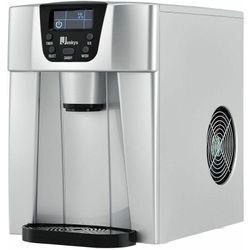 Eiswürfelmaschine PIM200L mit 2in1 Spender & Timer – bis 12kg / Tag, Eiswürfel in 6 - 10 min., 2 Größen, 2L Tank – Eiswürfelbereiter Silber - Juskys