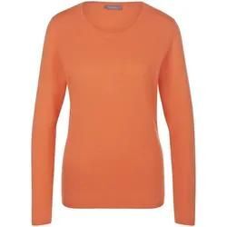 Rundhals-Pullover aus Schurwolle und Kaschmir include orange, 48