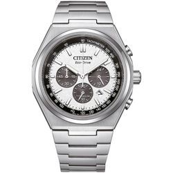 Chronograph CITIZEN, silber (titansilberfarben, silberfarben), Armbanduhren, Herren, Armbanduhr, Herren, Titan, Eco-Drive, Solar, Stoppfunktion, Saphirglas