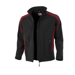 QUALITEX HIGH QUALITY WORKWEAR Softshelljacke softshell schwarz/rot Damen: 36 Herren: S