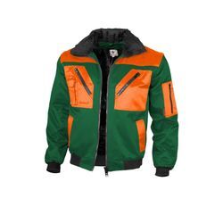 QUALITEX HIGH QUALITY WORKWEAR Pilotenjacke pilotenjacke grün/orange Damen: 36 Herren: S