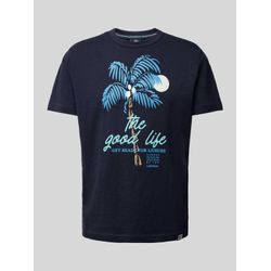 T-Shirt mit Motiv- und Statement-Print