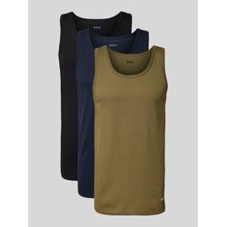 Tanktop mit Label-Stitching im 3er-Pack