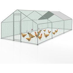 Swanew - Hühnerstall Kleintierstall Geflügelstall Hühnerhaus Katzenzaun Gehege Freilauf 3x6x2m