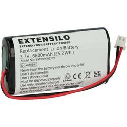 Extensilo - 1x Akku kompatibel mit Sigor Numotion Tischlampe, Nachttischlampe (6800 mAh, 3,7 v, Li-Ion)