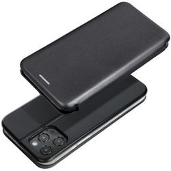 Elegante Buch-Tasche Hülle Leder Optik Elegance Wallet Book-Style Schale kompaitbel mit iPhone 11 Pro Schwarz - Schwarz