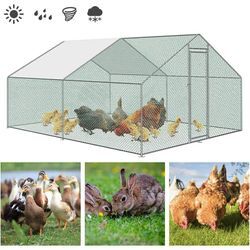 Tolletour - Hühnerstall Freilaufgehege Voliere Tiergehege Kleintierstall Hühnerhaus Geflügelstall 3x4x2m