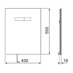 Tece lux Betätigungsglasplatte mit elektronischer sen-Touch Elektronik, Glas Weiß glänzend 9650002