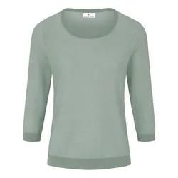 Rundhals-Pullover aus 100% SUPIMA®-Baumwolle Peter Hahn grün, 38