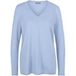 V-Pullover aus 100% Premium-Kaschmir include blau, 40