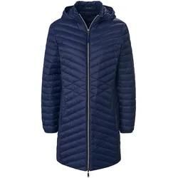 Daunen-Long-Steppjacke MYBC blau, 38